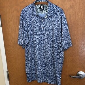 Blue Floral Men's Foot joy Shirt
